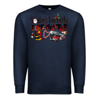 Navy Santa's Favorite Firefighter Premium Sweatshirt - LillyAllenDesigns