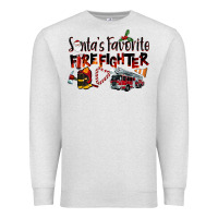 Oatmeal Heather Santa's Favorite Firefighter Premium Sweatshirt - LillyAllenDesigns