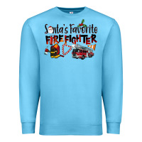 Ocean Blue Santa's Favorite Firefighter Premium Sweatshirt - LillyAllenDesigns