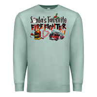 Seafoam Santa's Favorite Firefighter Premium Sweatshirt - LillyAllenDesigns