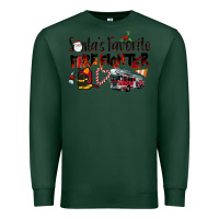 Sports Green Santa's Favorite Firefighter Premium Sweatshirt - LillyAllenDesigns