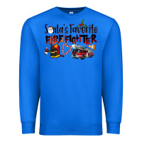 True Royal Santa's Favorite Firefighter Premium Sweatshirt - LillyAllenDesigns