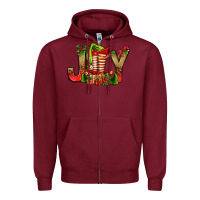 Burgundy joy christmas with elf bbs Zipper Hoodie - BundleAndBundleShop