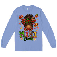 Colony Blue mimi claus afro messy bun Long Sleeve Tee - texasbilliewilder