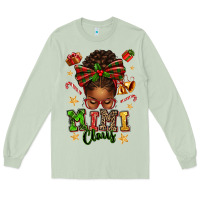 Matcha mimi claus afro messy bun Long Sleeve Tee - texasbilliewilder