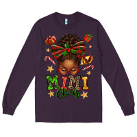 Plum mimi claus afro messy bun Long Sleeve Tee - texasbilliewilder