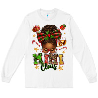 White mimi claus afro messy bun Long Sleeve Tee - texasbilliewilder