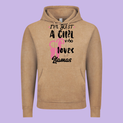 Just A Girl Who Loves Llamas I Love Llamas Vintage Hoodie Designed By Bettercallsaul