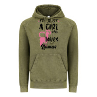 Vintage Olive Just A Girl Who Loves Llamas I Love Llamas Vintage Hoodie - Bettercallsaul