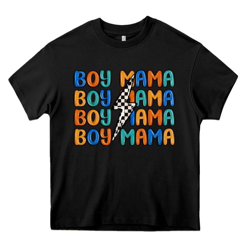 Boy Mama Lightning Bolt Heavy Core Tee by MaliasSmallBusiness | Teevron