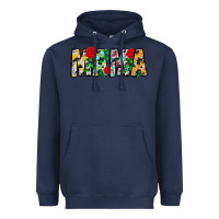 Navy floral animal print mama Heavyweight Hoodie - CowhideDigitalArt
