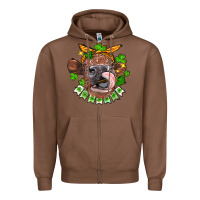 Chestnut St. Patrick's Day cow Zipper Hoodie - FaDigitalArtStudio