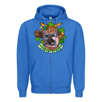 True Royal St. Patrick's Day cow Zipper Hoodie - FaDigitalArtStudio