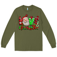 Army Green love christmas santa Long Sleeve Tee - texasbilliewilder