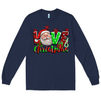 Navy love christmas santa Long Sleeve Tee - texasbilliewilder