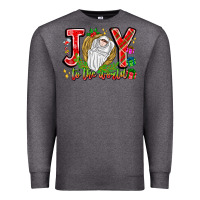 Charcoal Heather joy to the world Premium Sweatshirt - CowhideDigitalArt