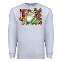 Heather Grey joy to the world Premium Sweatshirt - CowhideDigitalArt