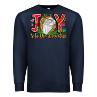 Navy joy to the world Premium Sweatshirt - CowhideDigitalArt
