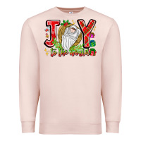 Pale Pink joy to the world Premium Sweatshirt - CowhideDigitalArt