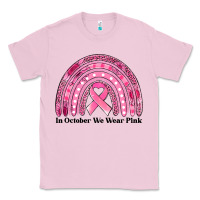 In October We Wear Pink Breast Cancer Awareness Rainbow Classic Tee | Teevron