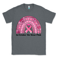 Charcoal Heather in october we wear pink breast cancer awareness rainbow Classic Tee - Jasminsmagicworld