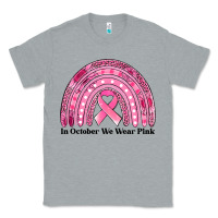 Heather Grey in october we wear pink breast cancer awareness rainbow Classic Tee - Jasminsmagicworld