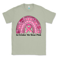 Matcha in october we wear pink breast cancer awareness rainbow Classic Tee - Jasminsmagicworld