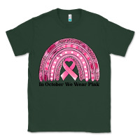 Sports Green in october we wear pink breast cancer awareness rainbow Classic Tee - Jasminsmagicworld