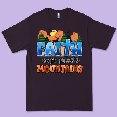Faith Can Move Mountains Premium Tee Designed By Maliassmallbusiness