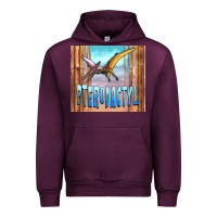 Mauve Wine dinosaur pterodactyl Urban Hoodie - Artiststas
