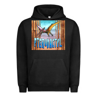 Pigment Black dinosaur pterodactyl Urban Hoodie - Artiststas