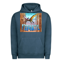 Pigment Midnight Navy dinosaur pterodactyl Urban Hoodie - Artiststas