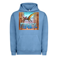 Pigment Pebble Blue dinosaur pterodactyl Urban Hoodie - Artiststas