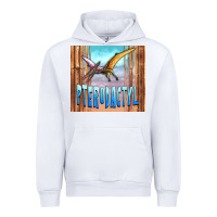 White dinosaur pterodactyl Urban Hoodie - Artiststas
