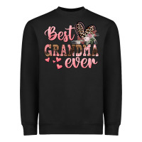 Black Best Grandma ever Mother's Day Heavyweight Sweatshirt - CowGirlArtShop