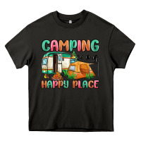 Asphalt camping is my happy place Heavy Core Tee - MaliasSmallBusiness