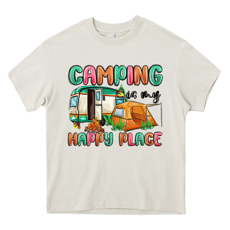 Camping Is My Happy Place Heavy Core Tee by MaliasSmallBusiness | Teevron