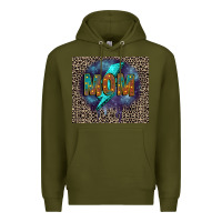 Army Green Leopard mom Premium Hoodie - FaDigitalArtStudio