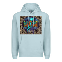 Blue Mist Leopard mom Premium Hoodie - FaDigitalArtStudio