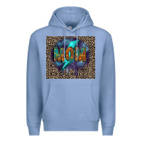 Colony Blue Leopard mom Premium Hoodie - FaDigitalArtStudio