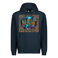 Navy Leopard mom Premium Hoodie - FaDigitalArtStudio