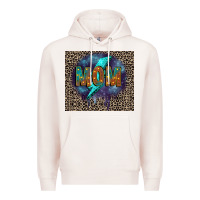 Pale Pink Leopard mom Premium Hoodie - FaDigitalArtStudio