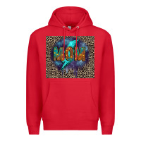 Red Leopard mom Premium Hoodie - FaDigitalArtStudio
