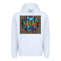White Leopard mom Premium Hoodie - FaDigitalArtStudio