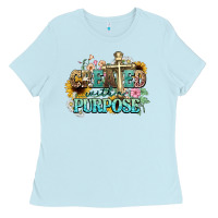 Baby Blue created with a purpose Ladies Tee - NancyCooperArtShop