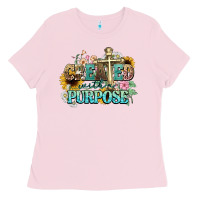 Bubblegum Pink created with a purpose Ladies Tee - NancyCooperArtShop