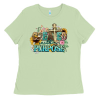 Matcha created with a purpose Ladies Tee - NancyCooperArtShop