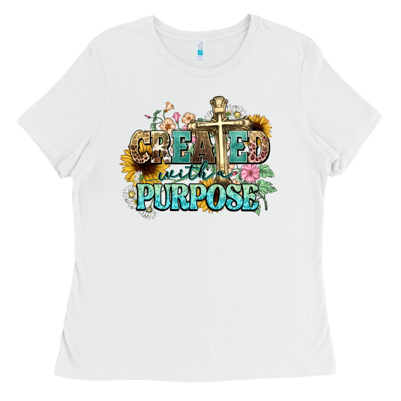 Created With A Purpose Ladies Tee by NancyCooperArtShop | Teevron