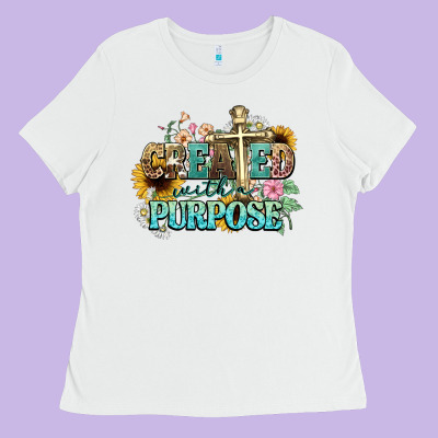 Created With A Purpose Ladies Tee Designed By Nancycooperartshop