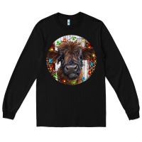 Black Western Christmas Calf Long Sleeve Tee - RanaPortraitStore